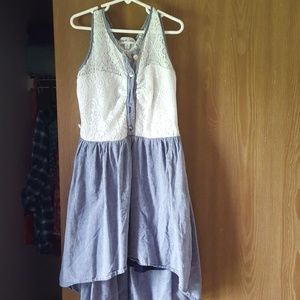 White and grey concert dress